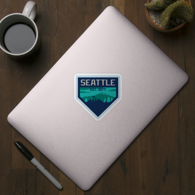 Seattle Home Plate Skyline by CasualGraphic